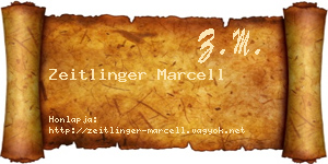 Zeitlinger Marcell névjegykártya